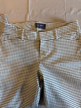 Old Navy Green and White Gingham Trousers